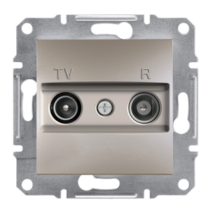 Розетка TV-R оконечная (1 dB) бронза ASFORA Schneider Electric